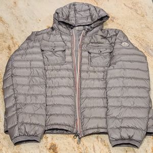 Moncler Longue Saison Jacket Coat Silver Siez 7